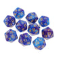 Yiotfandoll 10PCS Polyhedral Dice D20 Dice 20mm Acrylic 20 Sided Dice Game Dice for RPG MTG DND Dice Table Games (Blue Purple)