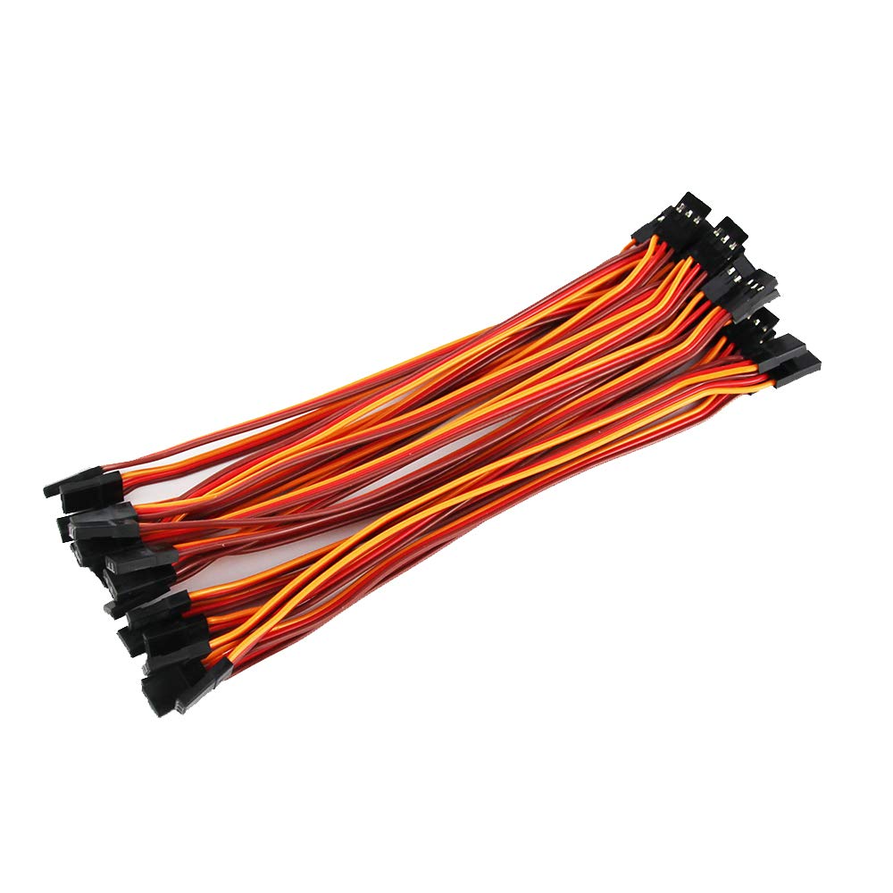 OliYin 20pcs 5.90inch 22awg 60 Cores Male to Male Lead Plug Servo Extension Wire Cable Line for RC Model Aircraft Stranded Futab