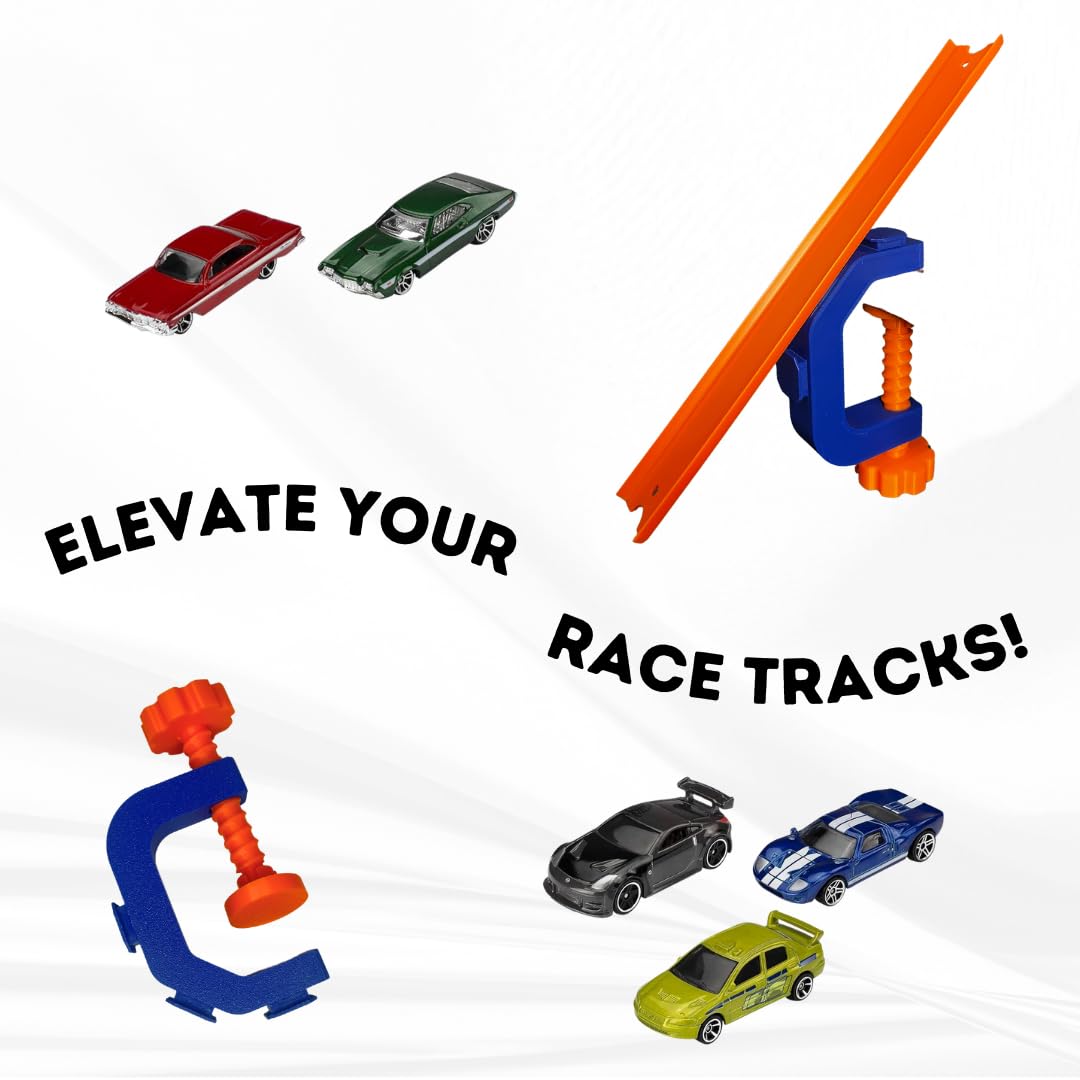 Clamp Attachment Compatible With Hot Wheels Racetracks | Clamp For Attaching To Tables For Toy Racetracks | Create Epic Racetrac