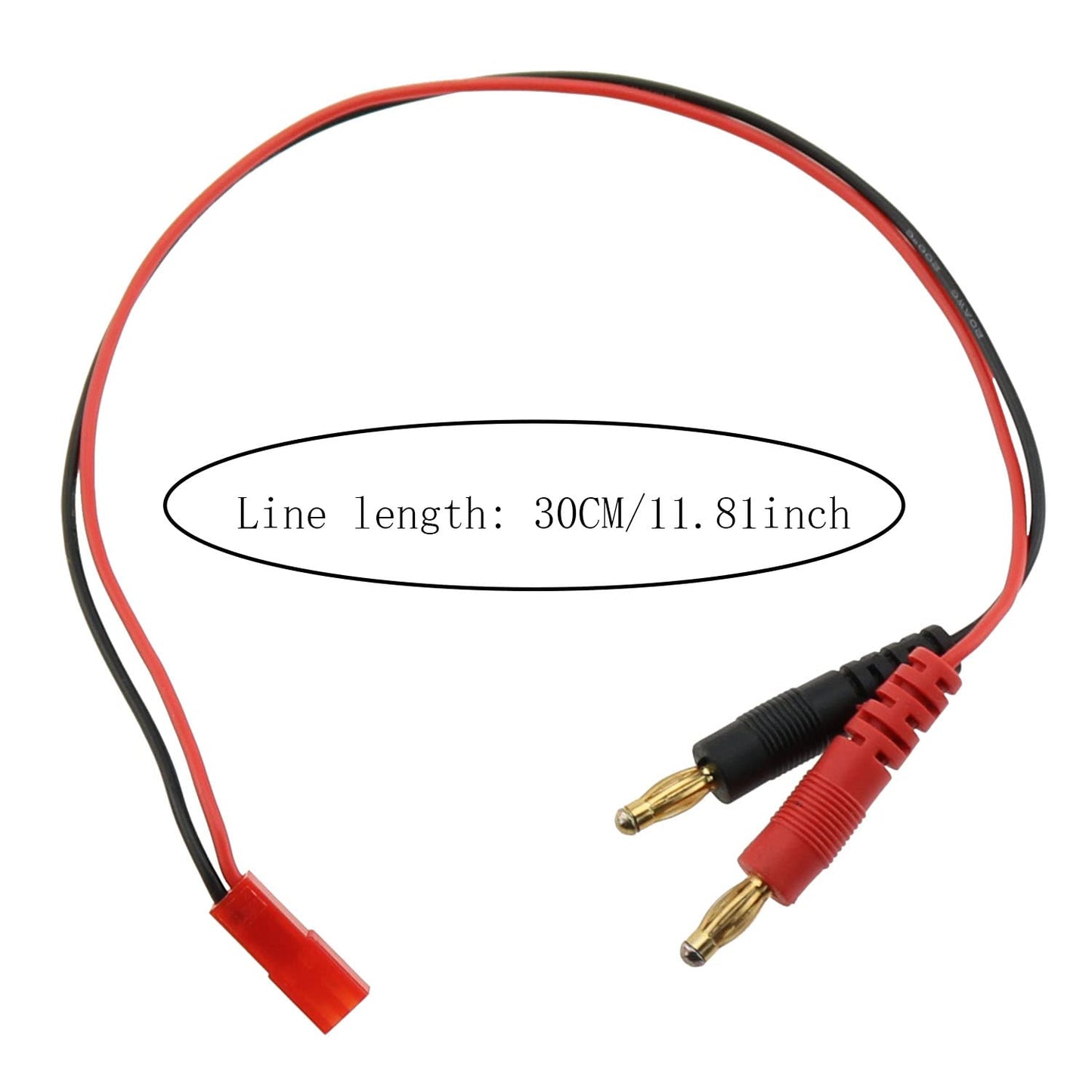 Zzhxsm Jst Male To 4Mm Banana Plug Battery Rc Balanced Charging Cable Connector Adaptor Lead Cable (30Cm/20Awg)