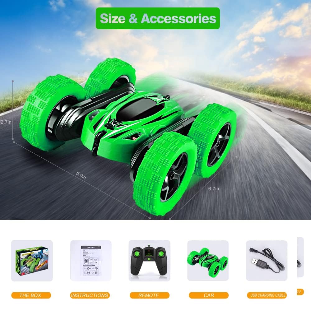 FREE TO FLY Remote Control Car RC Cars - Drift High Speed Stunt Car Race Toy Rechargeable Car Birthday Gifts for Boys Girls Ages