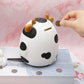 H&W Cow Piggy Bank, M Size, Unbreakable Coin Box For Kids, Cute Animal Money Bank Birthday For Boys Girls,Coin Saving Boxes (White)