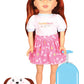 Bumbleberry Girls Travel Set - Cassidy, Auburn, 15 Inches, Lt15031