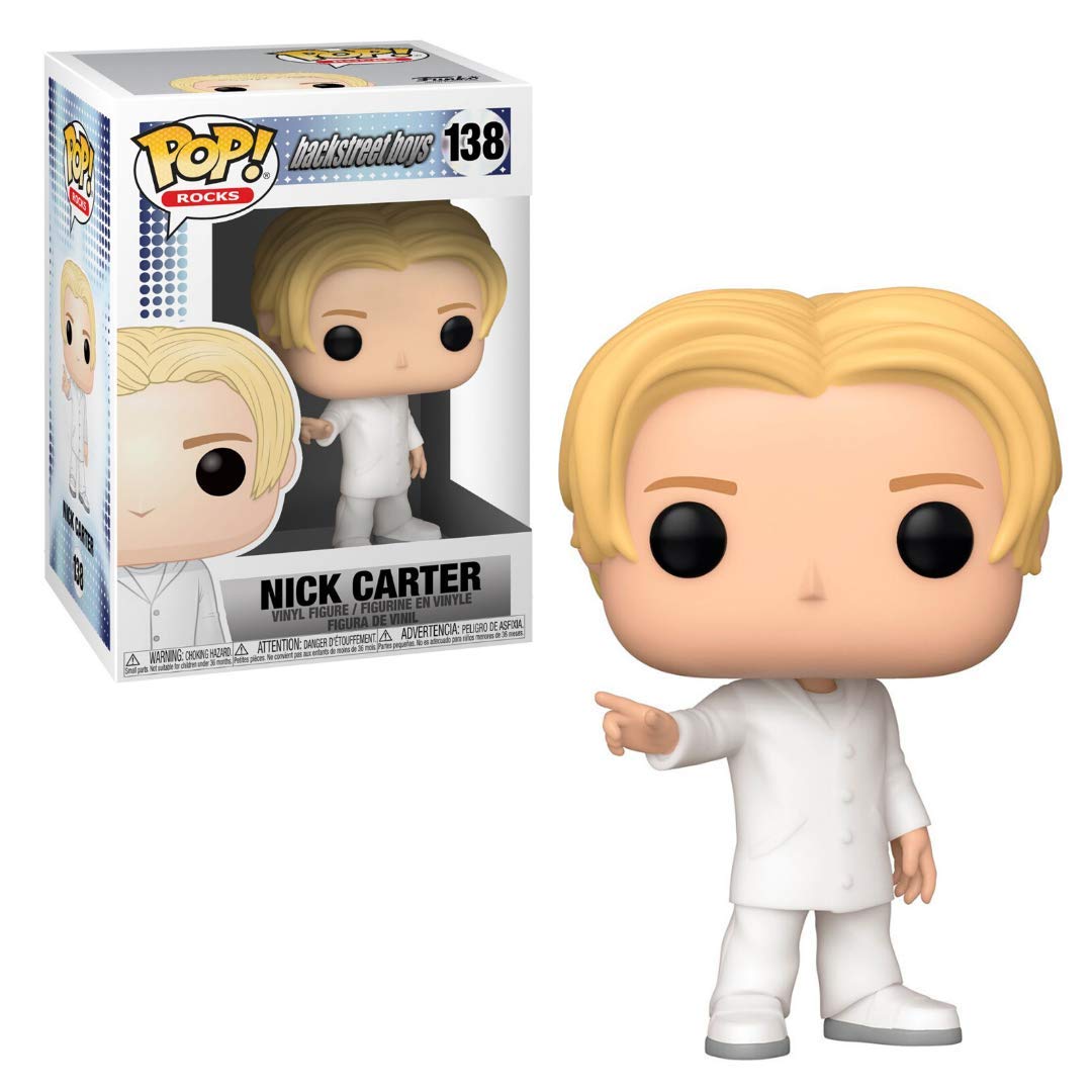 Funko Pop! Rocks Nick Carter Vinyl Figure, 3.75 inches, Multicolor, Model 40110