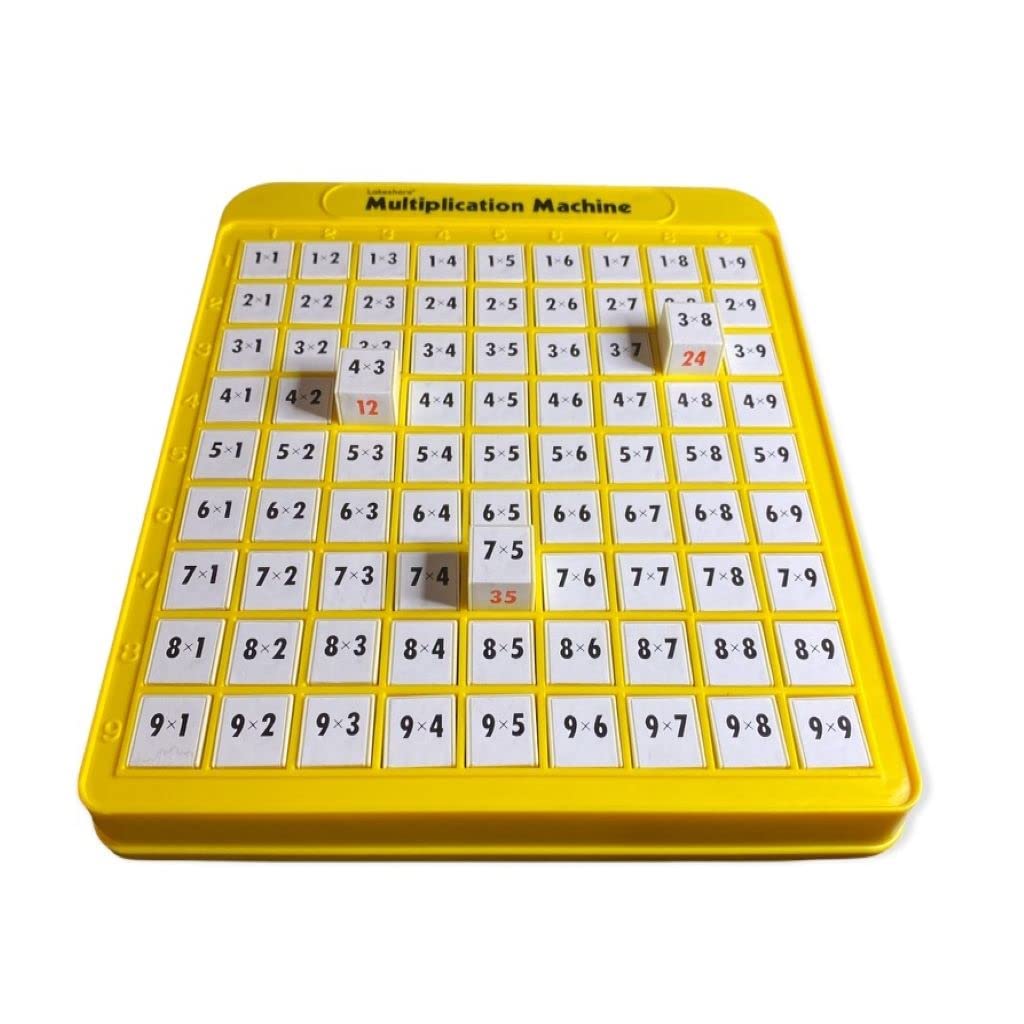 Lakeshore Multiplication Machine - Yellow Plastic Educational Toy, Model LC1168