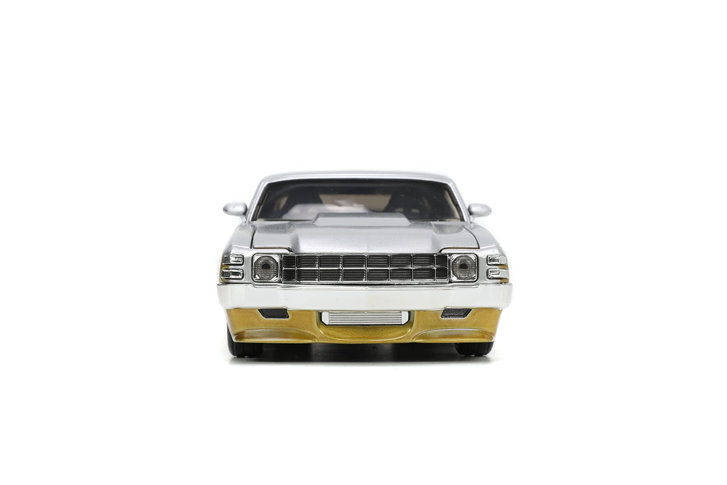 Big Time Muscle 1:24 1971 Chevy Chevelle Ss Die-Cast Car Silver/Gold, Toys For Kids And Adults