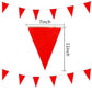 Lybutty 100 Feet Red Pennant Banners Flags String Hanging Triangle Bunting Flags,Party Decorations For Grand Opening,Kids Birthd