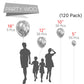 Partywoo Metallic Silver Balloons, 120 Pcs Silver Metallic Balloons Different Sizes Pack Of 18 Inch 12 Inch 10 Inch 5 Inch Silver Balloons For Balloon Garland Arch As Party Decorations, Silver-G102