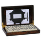 ZOOCEN Dominos Set -Heavy Weighted Black Dot Classic Dominoes Set -28 Tiles Pack in Wooden Case