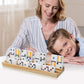 Exqline Wooden Domino Racks Set of 8 - Premium Organizer for Mexican Train & Chickenfoot Games - Woodgrain Color, Model DR-001