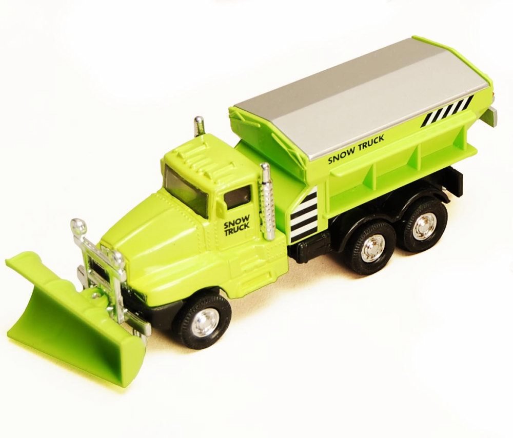 Playmaker Toys Show Plow Truck - 6" Die Cast Metal Toy Truck, Pullback Action, Green, Model SG_B00BDXAZDA