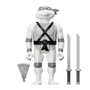 Super7 Teenage Mutant Ninja Turtles Leonardo (Comic Grayscale) - 3.75' Tmnt Action Figure With Accessories Classic Cartoon Collectibles