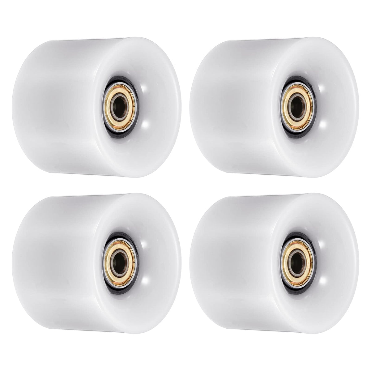 PATIKIL 60mm Longboard Wheels with Bearings ABEC11, 4 Pack Street Wheels for Skateboards Cruiser Wheel Replacement 80A, Golden 