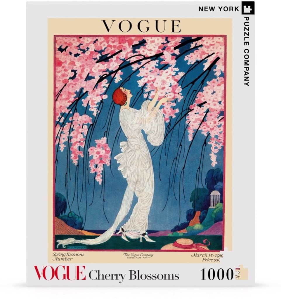 New York Puzzle Company - Vogue Magazine Cherry Blossoms - 1000 Piece Jigsaw Puzzle For Family Game Nights By Helen Dryden