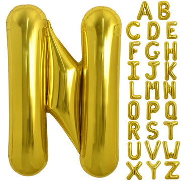 Toniful 40 Inch Large Gold Letter N Balloons Helium Balloons,Foil Mylar Big Balloons For Birthday Party Anniversary Supplies Dec