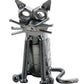 The Handcrafted Recycled Metal Sitting Cat Figurine