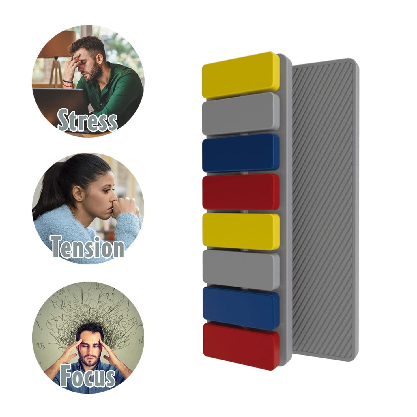 Fidget Toy - Cool Metal Haptic Slider | Slim Design Clicker Sensory Gadget | Easy To Carry Office Desk Toy For Stress Autism Adh