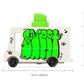 Candylab Toys CANDYCAR Wooden Food Truck Collection - Graffiti Green  enhanced Handcrafted Beech Wood Toy Car