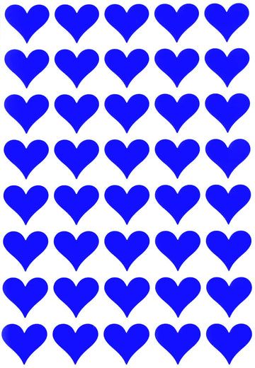 19Mm (3/4 Inch) Blue Heart Sticker Sheets Crafting Labels For Decorations And Party Supplies - 4320 Pack By Royal Green