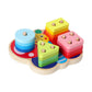 ATORSE Wooden Shape Matching Puzzle Wooden Shape Busy Board for Children Travel Toy