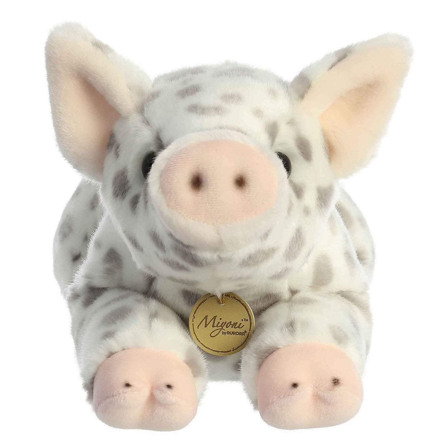 Aurora® 15 Spotted Piglet Stuffed Animal - Realistic Miyoni® Design with Lifelike Detail for Cherished Companionship