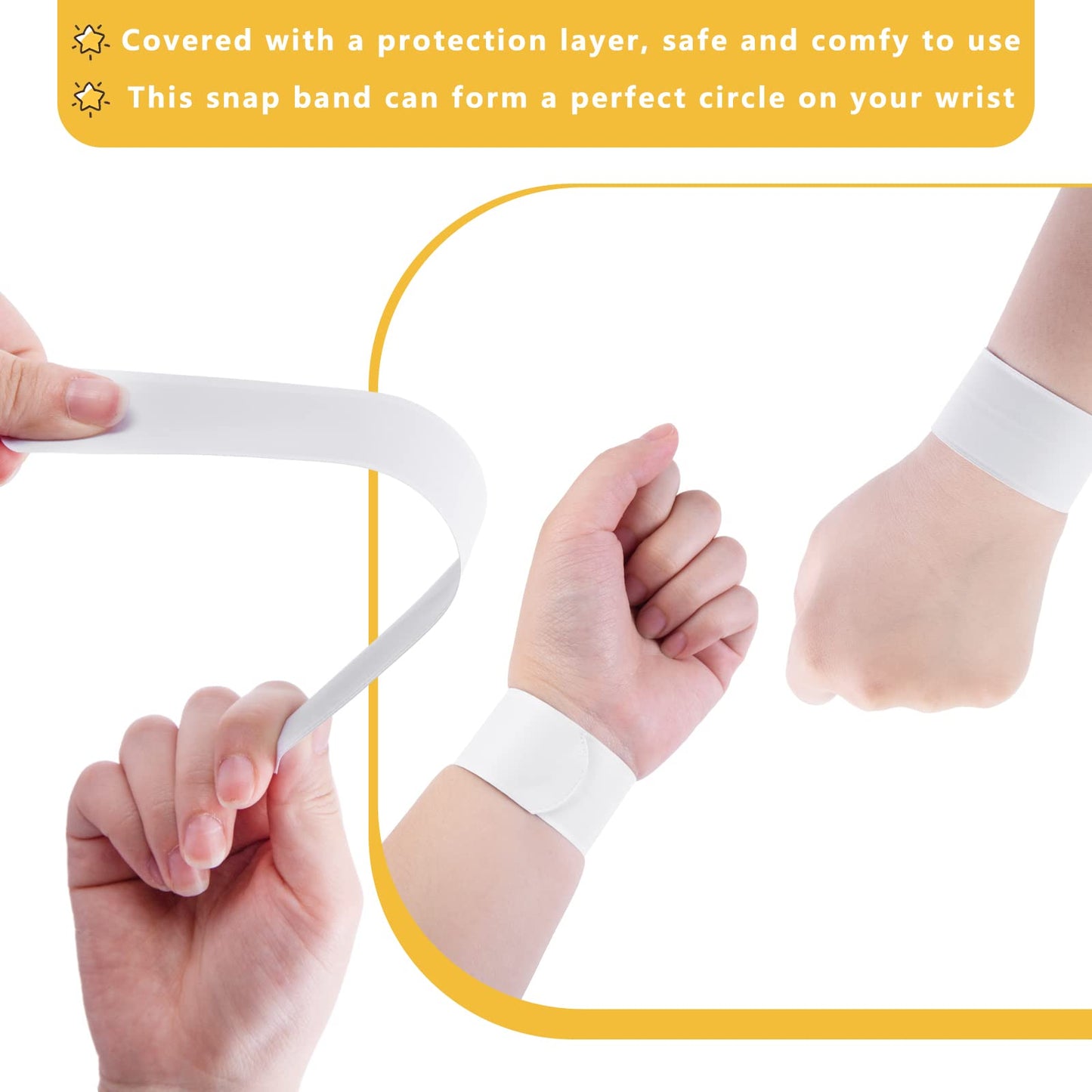 MCPINKY Slap Bracelets White,72PCS IHalloween DIY Slap Bands Halloween Toys for Kids Girls Boys Halloween Party Favors Halloween