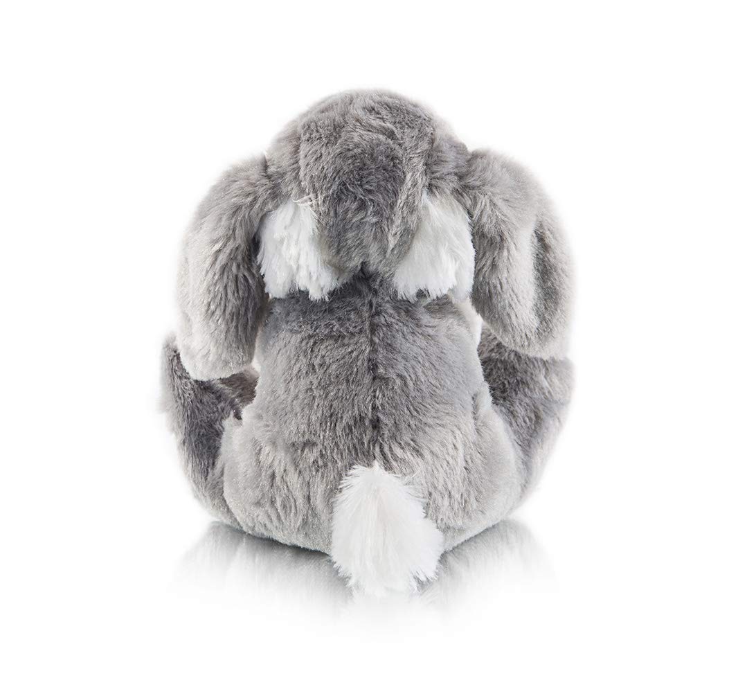 My OLi Plush Bunny Stuffed Animal - 8.5" Gray Polyester Floppy Ear Rabbit Toy for Kids and Girls