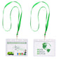 Yewong Kids Green Garbage Truck Costume Set - Recycle Vest, Hat, Gloves & ID Card for Career Day - Size Kid