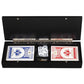 We Games 3 Player Wood Cribbage Set - Easy Grip Pegs And 2 Decks Of Cards Inside Of Board - Black Stained