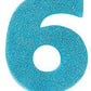 Amscan 6 Glitter Numeral Candle, 3 1/4, Caribbean Blue