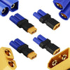 4pcs XT60 to EC5 Male Female Adapter, XT60 to Male Female EC5 Connector Adapter No Wires RC LiPo Battery Connectors