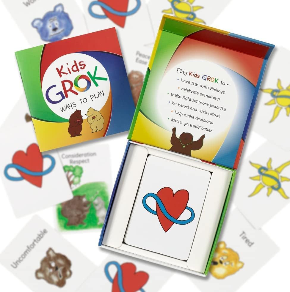 Grok Kids Conversation Cards For Ages 3-10 | Children Play To Learn, Build Confidence, And Express Emotions | Learning Aid For P