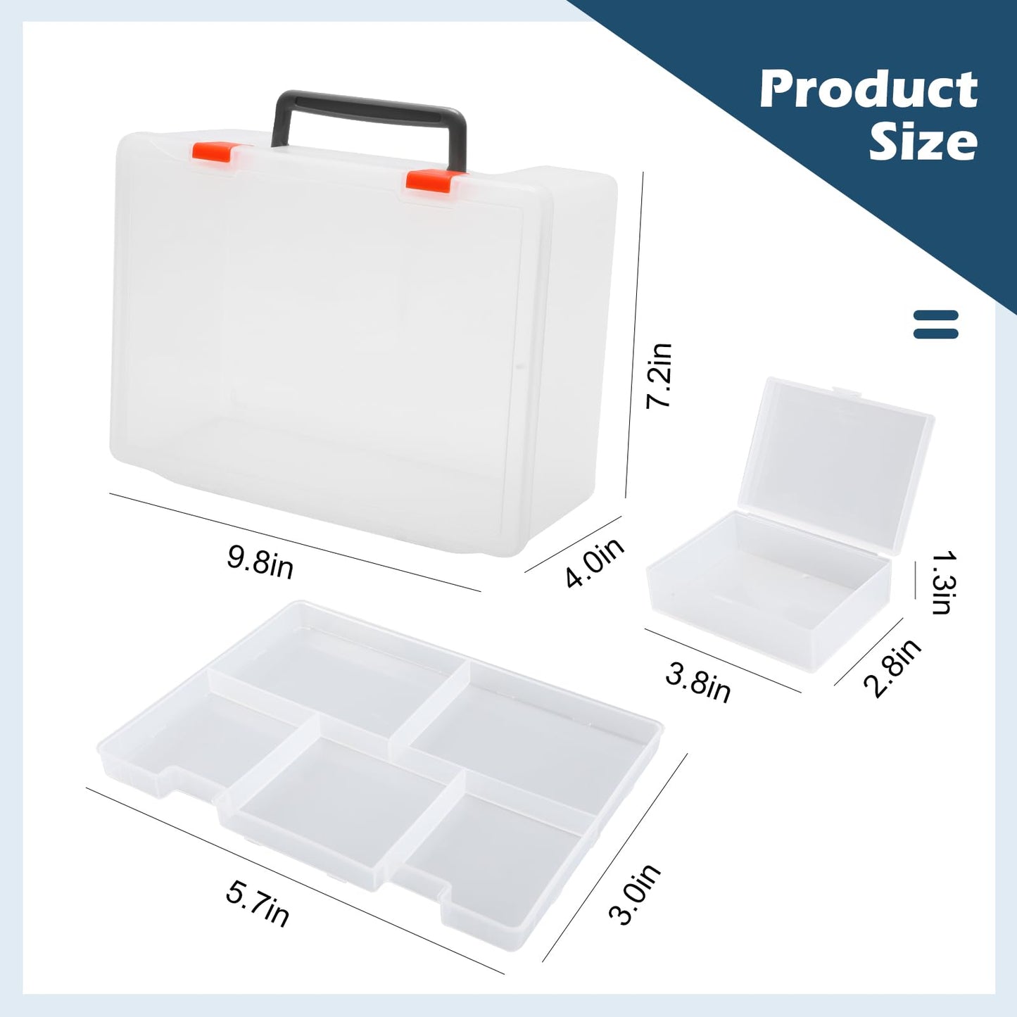 Saichotoy Trading Card Storage Box: Card Case Holder Organizer Compatible With 800+ Pokmeon, Mtg, Yugioh, Tcg Cards With 11 Indi