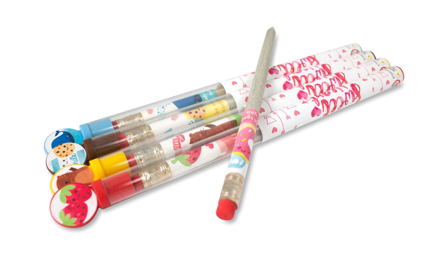 Scentco Sweetheart Smencils (2 Pack) - HB #2 Scented Pencils, 5 Count, Stocking Stuffer, Gifts for Kids, School Supplies, Classr