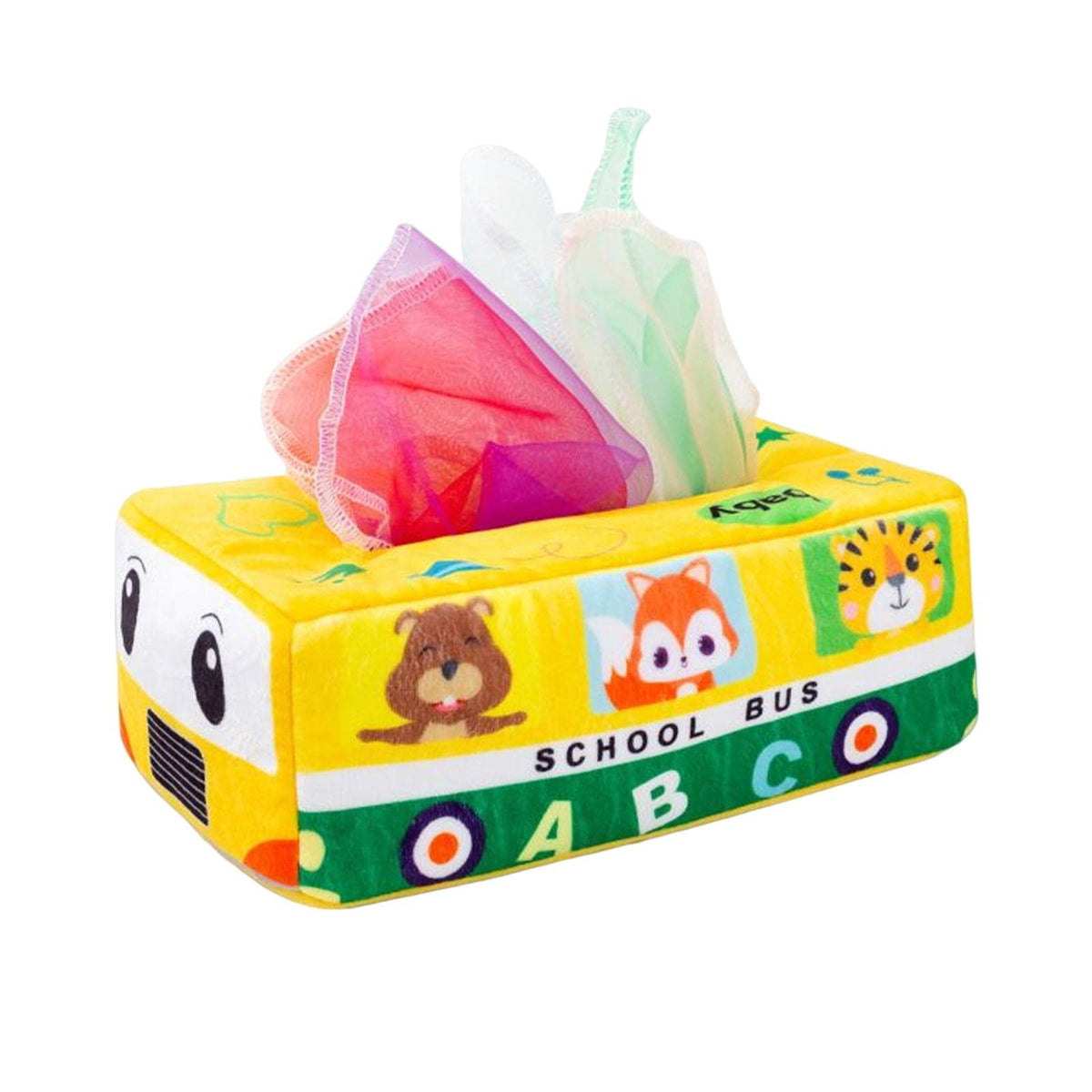 Ilsmysutra Montessori Baby Tissue Box Toy Fine Motor Skill Crinkle Tissue For Babies Style A