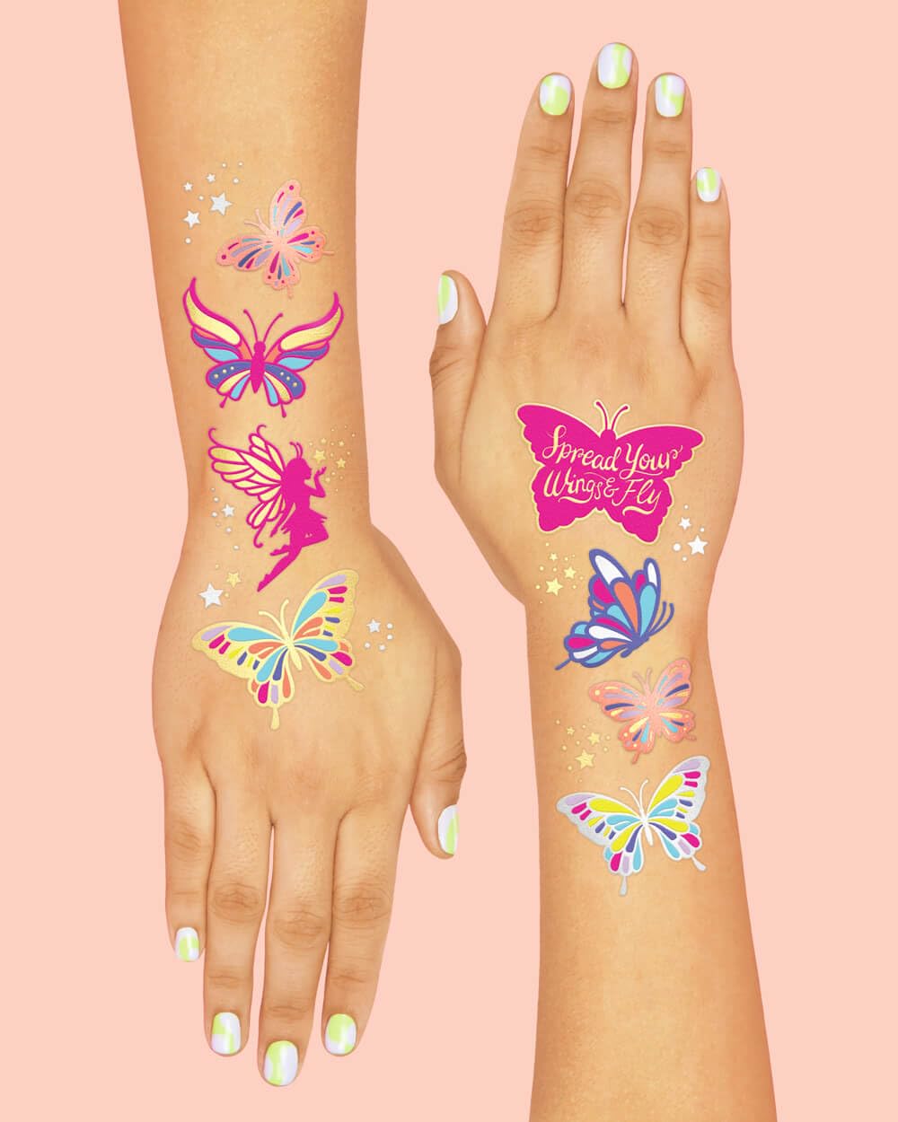 xo, Fetti Butterfly Tattoos for Kids - 34 Glitter styles  Birthday Party Supplies, Butterfly Party Favors + Fairy Decor