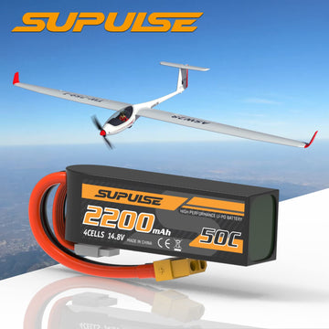SUPULSE 4S Lipo Battery 14.8V 50C 2200mAh with XT60 Plug T Plug Soft Case Battery for RC Airplane Helicopter RC Boat RC Car Truc