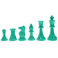 We Games Color Bright Plastic Staunton Tournament Chess Pieces With 3.75 In. King - Half Chess Set Of Chess Pieces Only, Teal Green