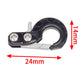 Lafeina Rc Crawler Winch Hooks, Metal Trailer Tow Hook For 1/10 Rc Car Scx10 Tamiya Cc01 D90 D110 Tf2 Trx4 Accessories (Black)
