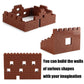Feleph 360 Pieces 1X2 Masonry Profile Bricks Building Blocks For Wall Parts And Pieces Diverse Bulk Toy Set Compatible With Major Brands (Reddish Brown)