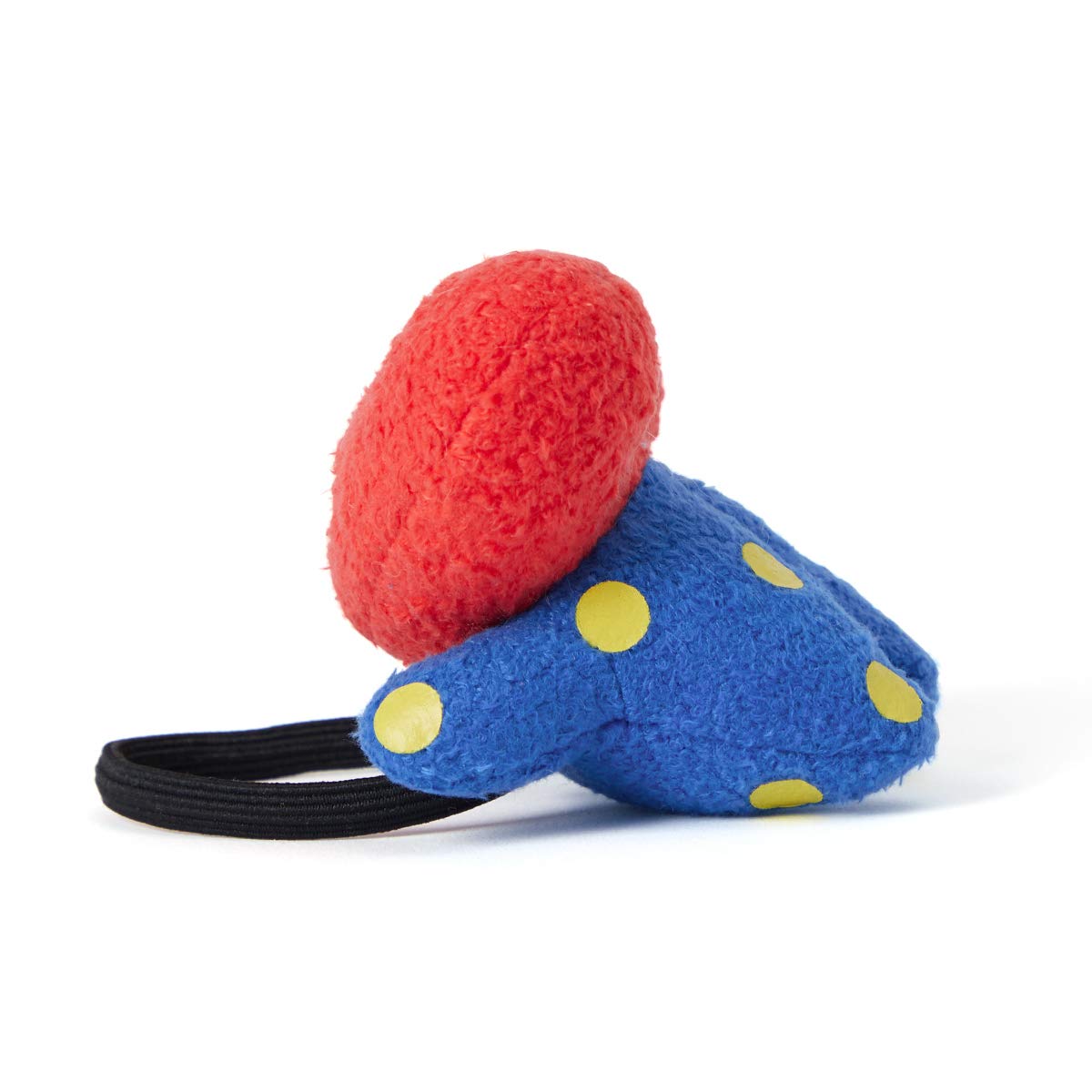 Tata Character Plush Stuffed Animal Elastic Hair Tie Band Accessories For Girls, Red/Blue