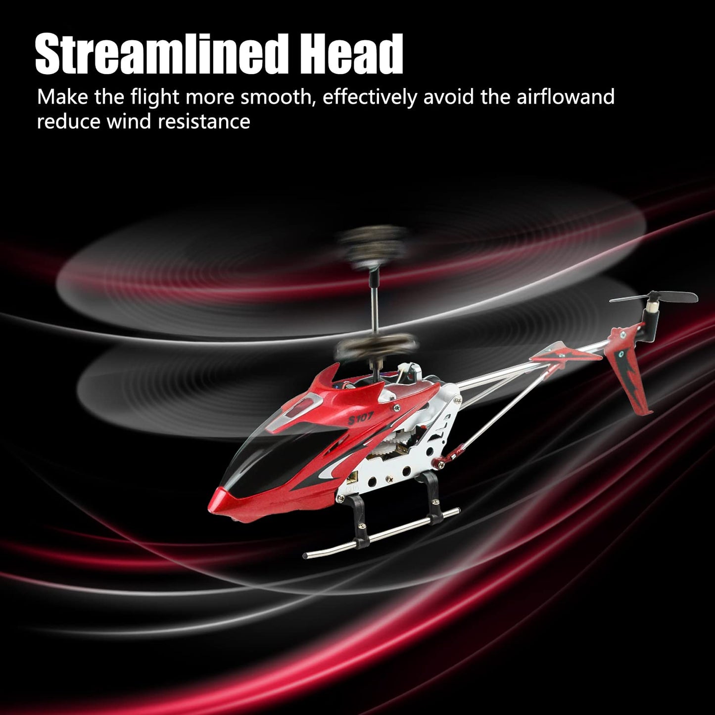 Cheerwing S107/S107G Phantom 3Ch 3.5 Channel Mini Rc Helicopter With Gyro Crimson