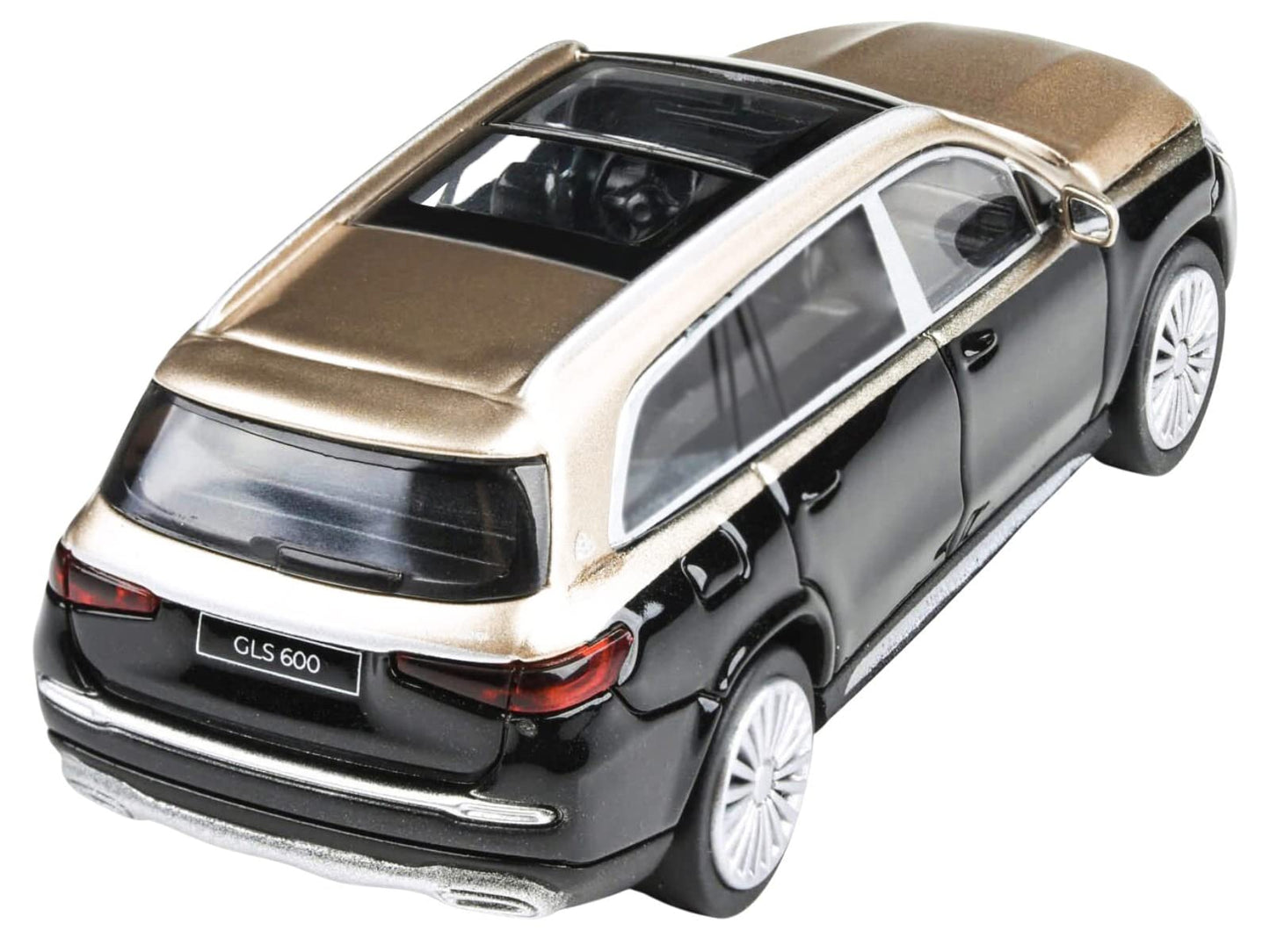 Paragon Models MB Maybach GLS 600 with Sunroof Kalahari Gold and Obsidian Black Metallic 1/64 Diecast Model Car by Paragon PA-55