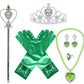 Princess Tiana Costume Dress Up Accessories For Girls Tiana Cosplay Accessories Christmas Gifts Set Tiana Gloves Tiara Crown Nec