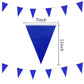 Lybutty 100 Feet Blue Pennant Banners Flags String Hanging Triangle Bunting Flags,Party Decorations For Grand Opening,Kids Birth