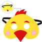 Jtnohx Felt Animal Masks, 10 Pcs Halloween Mask, Animal Costume For Birthday Party Supplies (Chicken Mask)