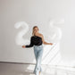White 5 Balloon, Translucent Number Balloons 40 Inch, 5Th Birthday Balloon Decorations, White Party Supplies, 5 Number Balloons,