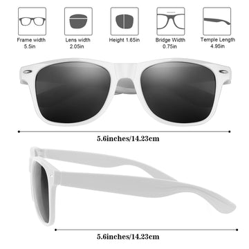 Fepito 24 Pack Party Sunglasses Bulk For Birthday Party Favors Goody Bag Fillers For Beach Pool Party Toys For Adults, White