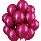 Chrome Hot Pink Balloons 12 Inch, Double-Layered Metallic Hot Pink Balloons, Shiny Thick Chrome Metallic Hot Pink Latex Helium Balloons For Girls Women Birthday Wedding Party Decoration Supplies