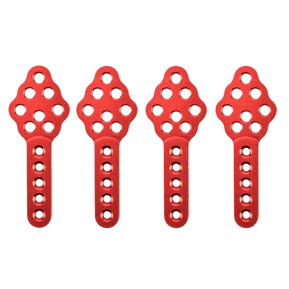 FPVDrone CNC Metal RC Car Shock Absorber Mount Adjust Height Angle Stand for Axial SCX10 90046 D90 D110 RC Crawler Car (Red)